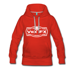 White Logo Hoodie - red