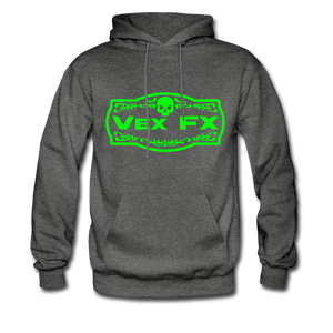 Neon Green Logo Hoodie - charcoal gray