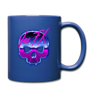 80s Synthwave Skull Mug - royal blue