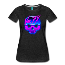 Synthwave Skull T - charcoal gray