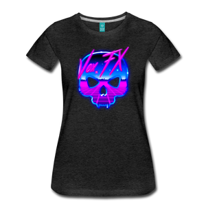 Synthwave Skull T - charcoal gray