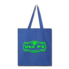 Neon Green Logo Tote - royal blue