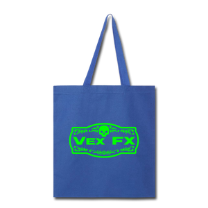 Neon Green Logo Tote - royal blue