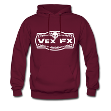 White Logo Hoodie - burgundy