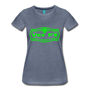 Neon Green Logo T - heather blue