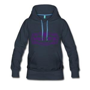 Purple Logo Hoodie - navy