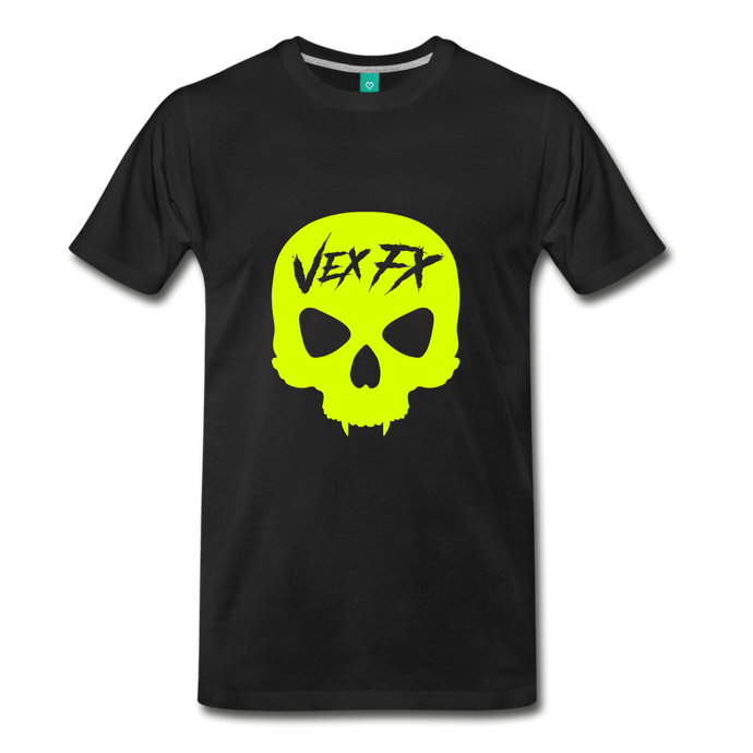 Neon Yellow Skull - black