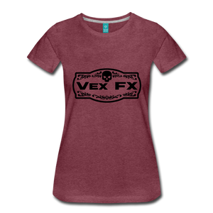 Black Logo - heather burgundy