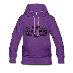 Black Logo Hoodie - purple