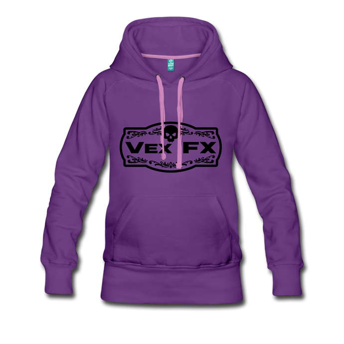 Black Logo Hoodie - purple