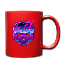 80s Synthwave Skull Mug - red