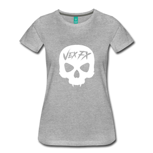 White Skull T - heather gray