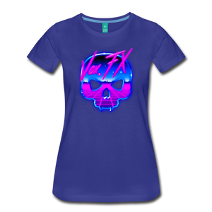 Synthwave Skull T - royal blue