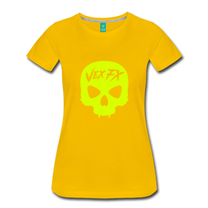 Neon Yellow Skull T - sun yellow