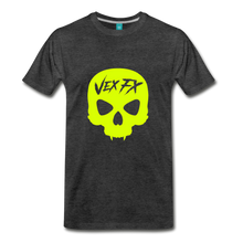 Neon Yellow Skull - charcoal gray