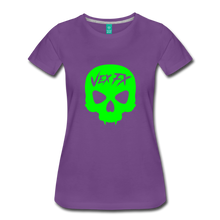 Neon Green Skull T - purple