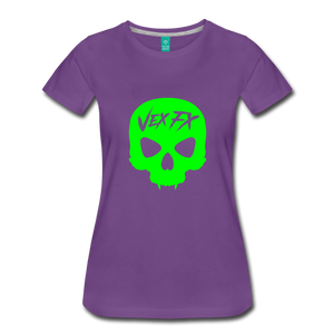 Neon Green Skull T - purple