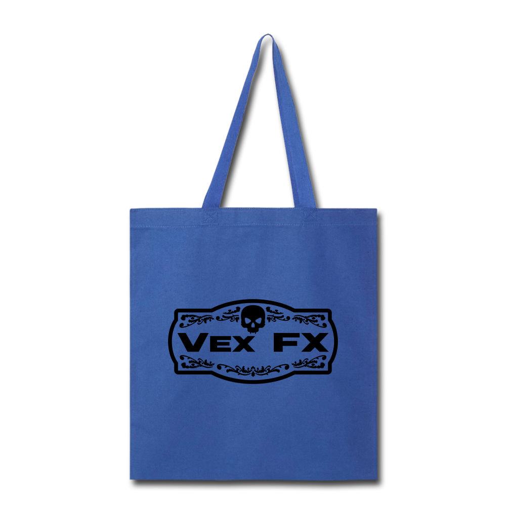 Black Logo Tote - royal blue