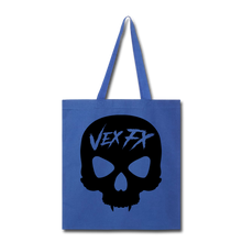 Black Skull Tote - royal blue