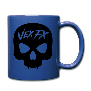 Black Skull Mug - royal blue