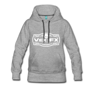 White Logo Hoodie - heather gray