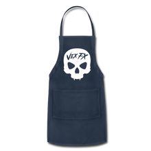 White Skull Apron - navy