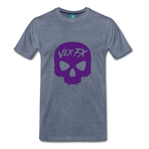 Purple Skull - heather blue