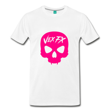 Neon Pink Skull - white