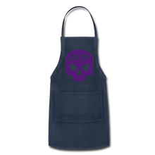 Purple Skull Apron - navy