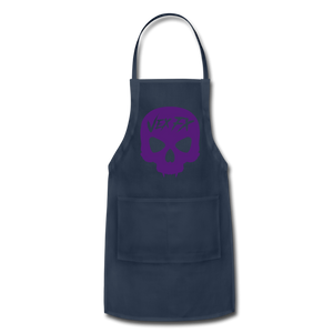 Purple Skull Apron - navy