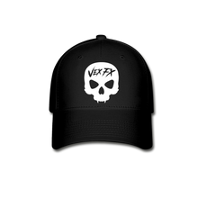 White Skull Flexfit Cap - black