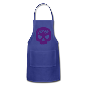 Purple Skull Apron - royal blue