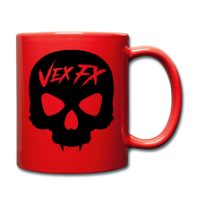 Black Skull Mug - red