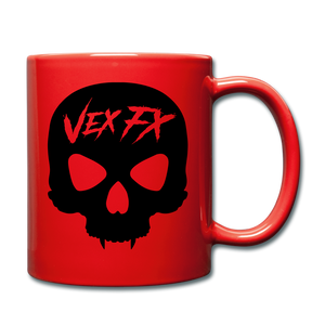 Black Skull Mug - red