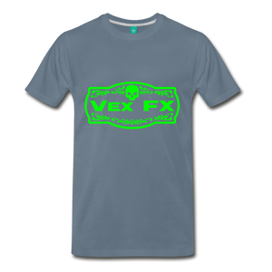 Neon Green Logo - steel blue