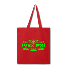 Neon Green Logo Tote - red