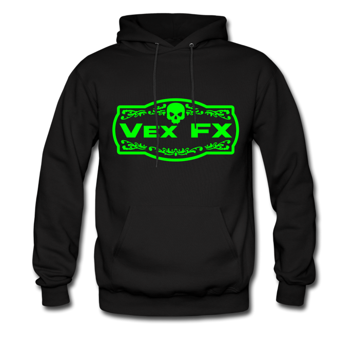 Neon Green Logo Hoodie - black