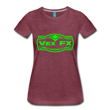 Neon Green Logo T - heather burgundy