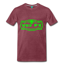 Neon Green Logo - heather burgundy