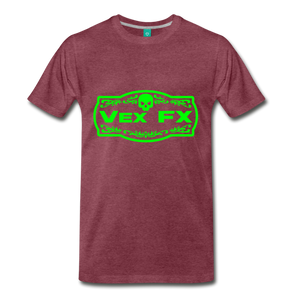 Neon Green Logo - heather burgundy