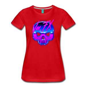 Synthwave Skull T - red