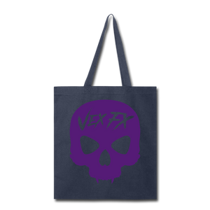 Purple Skull Tote - navy