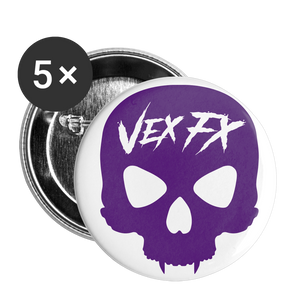 Purple Skull Buttons 1" (5-pack) - white