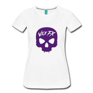 Purple Skull T - white