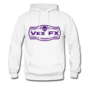 Purple Logo Hoodie - white