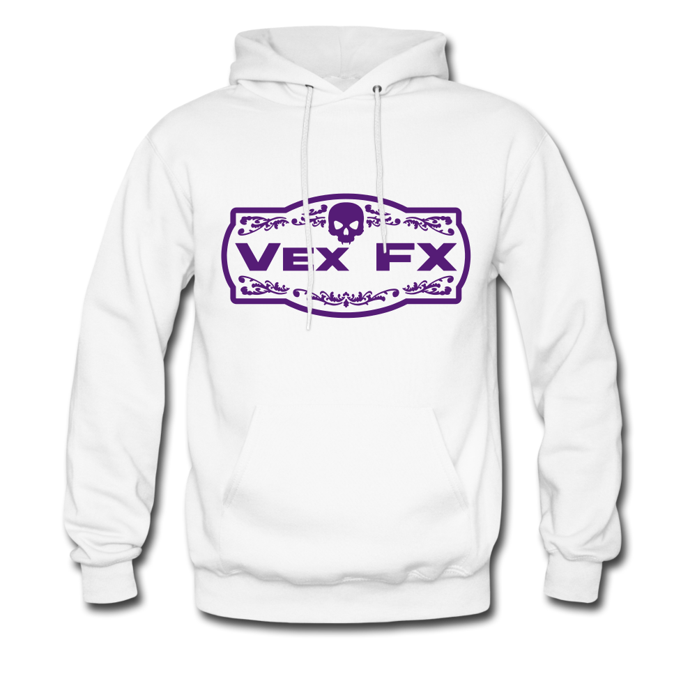 Purple Logo Hoodie - white