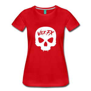 White Skull T - red