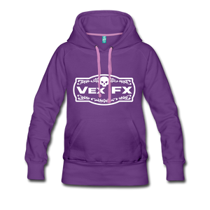 White Logo Hoodie - purple