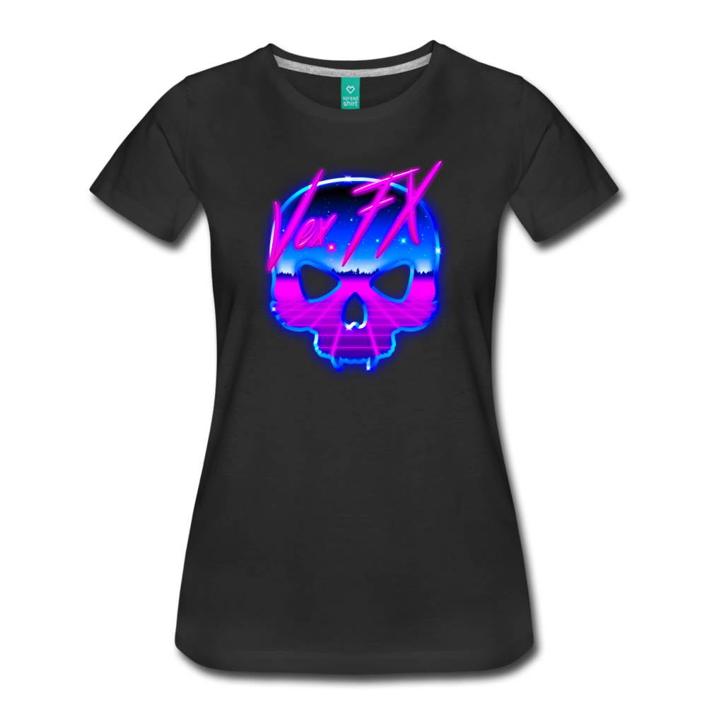 Synthwave Skull T - black