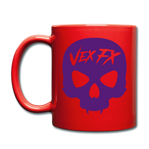 Purple Skull Mug - red